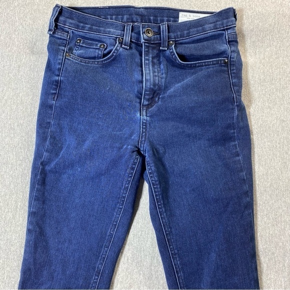 RAG & BONE Jeans Women's SZ 26 Blue Hi Rise Ankle Skinny Stretch Casual Denim - Picture 2 of 16